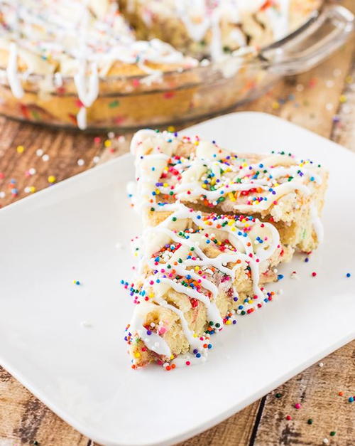 Cinnamon Roll Funfetti Cake