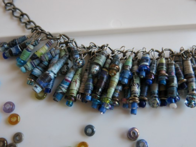Recycled DIY Paper Necklace 