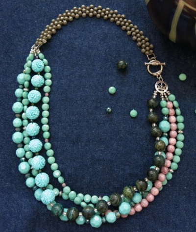 Upcycled Necklace From a Bracelet 