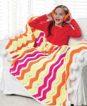 Citrus Zig Zag Crochet Blanket