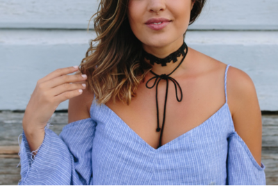 Lace and Leather DIY Choker