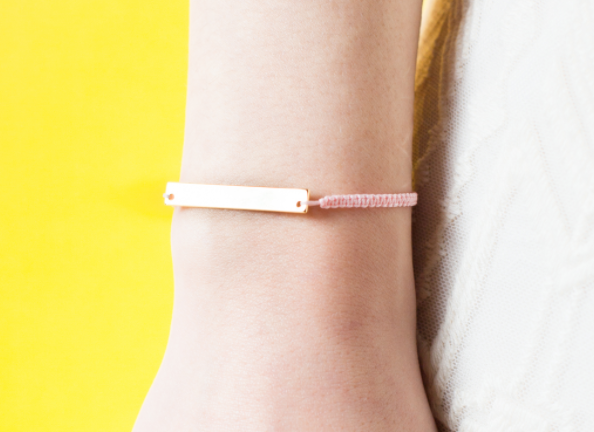 Baby Pink DIY Macrame Bracelet