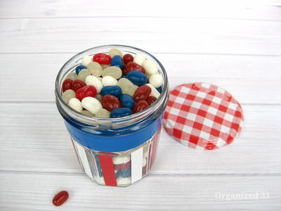 Easy Patriotic Upcycled Jar