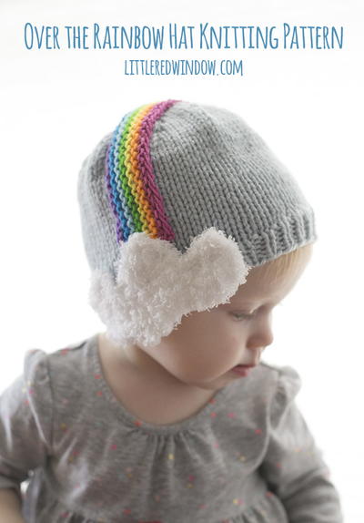 Over the Rainbow Hat Knitting Pattern 