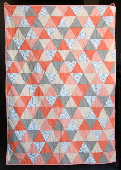 Mod Triangle Baby Quilt Tutorial