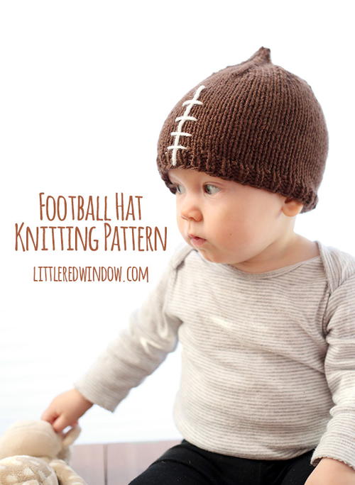 Football Hat Knitting Pattern 