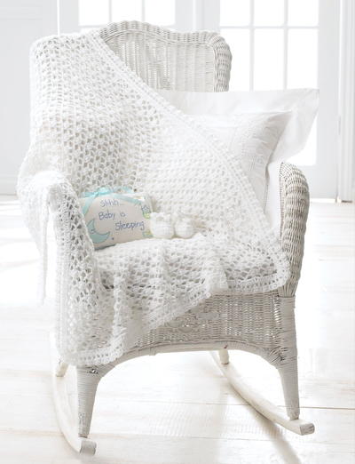 Elegant and Easy Crochet Baby Blanket and Booties