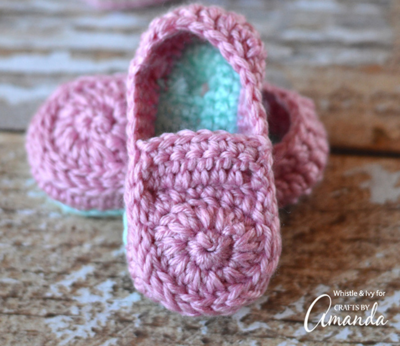 Darling Crochet Baby Loafers