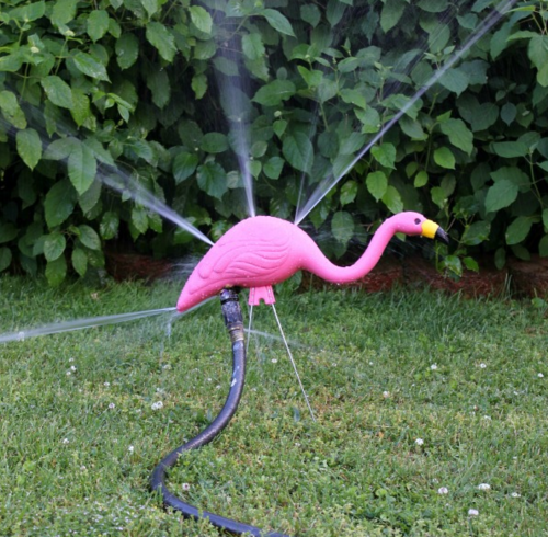 Adorable DIY Flamingo Sprinkler