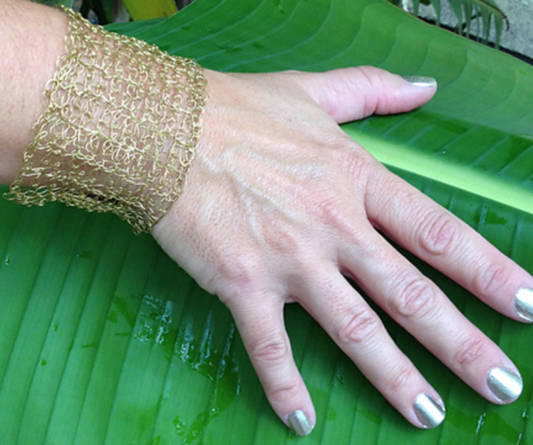 Crochet DIY Wire Cuff Bracelet