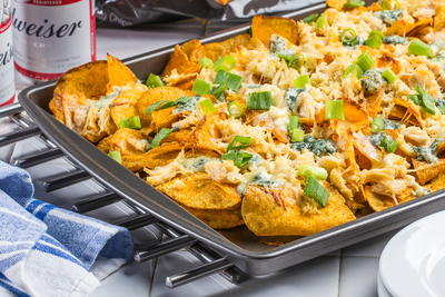 Barbecue Chicken "Nachos" with Blue Cheese