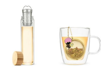 Pinky Up Tea Infusing Bottle and Charm Set 