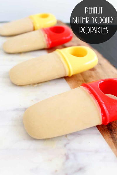 Peanut Butter Yogurt Popsicles