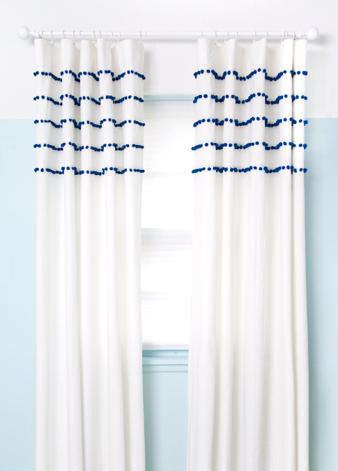 Poppin Pleated Pom Pom Curtains