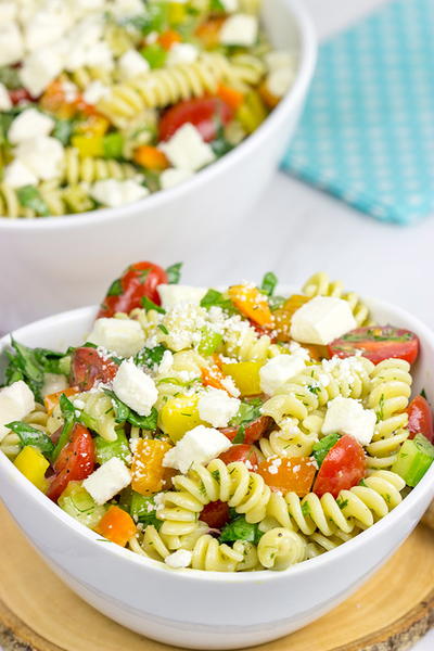 Confetti Pasta Salad | FaveSouthernRecipes.com