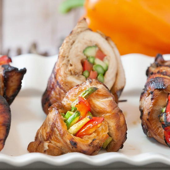 Grilled Korean Turkey Roll Ups