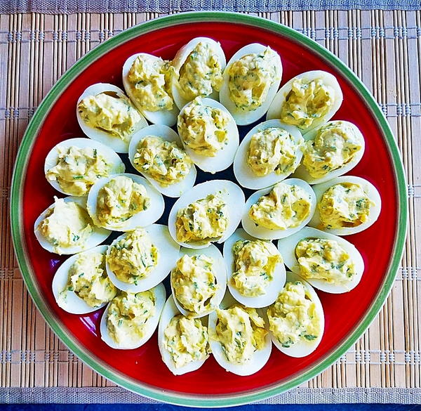 Perfect Deviled Eggs with Fresh Chives