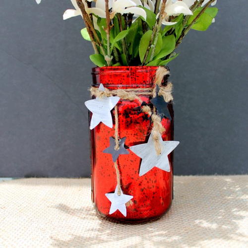 Summer Patriotic DIY Decorative Jars