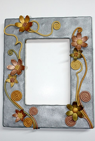 Silver Metallic DIY Flower Frame