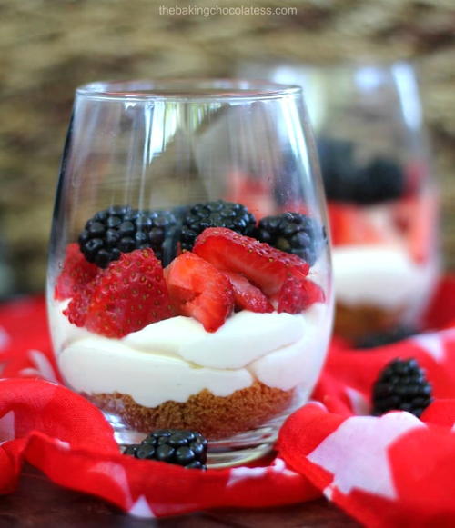 Exploding Desserts Patriotic Berry Explosion Cheesecake Party Desserts | RecipeLion.com
