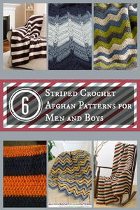 6 Striped Crochet Afghan Patterns for Men and Boys