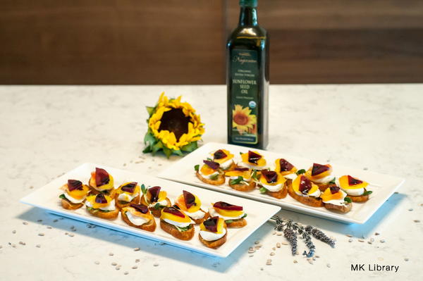 Sunflower Beet Bruschetta