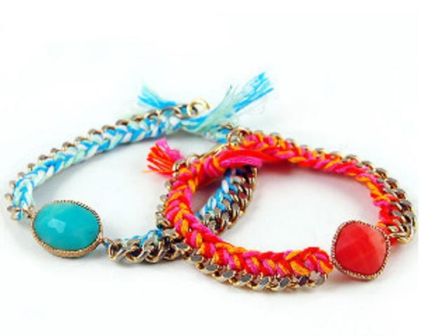 Colored Knots Chain Bracelet