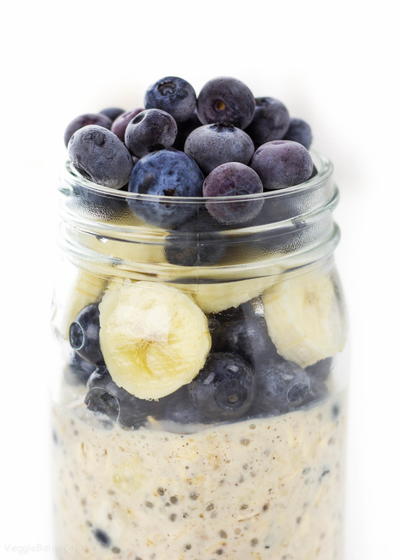 Overnight Oats Blueberry Banana