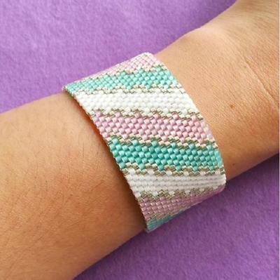 Pastel Waves Peyote Stitch Pattern