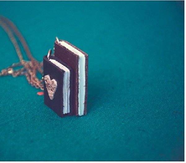 Miniature Book Pendants