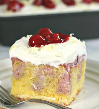 Cherry Cheesecake Poke Cake