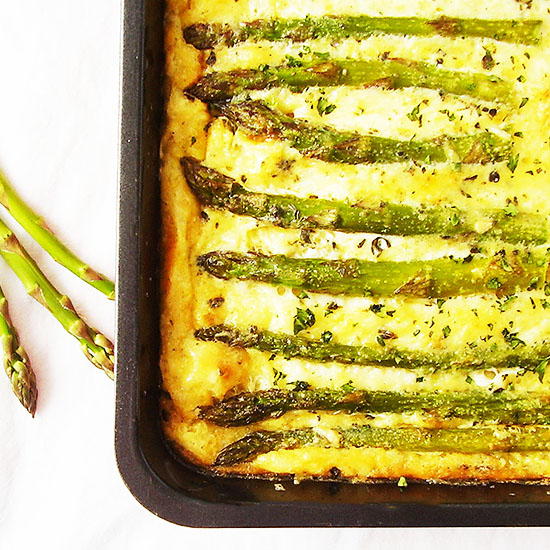 Mac and Asparagus Frittata Bake