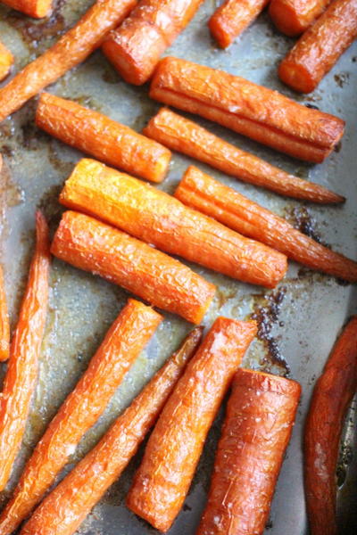Oven Roasted Garlic Butter Carrots