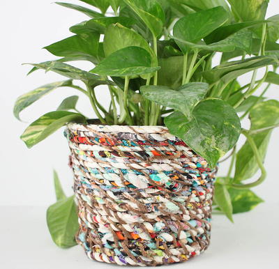 Fabulous Fabric DIY Flower Pot