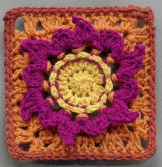 Autumn Meadow Granny Square Pattern | AllFreeCrochetAfghanPatterns.com