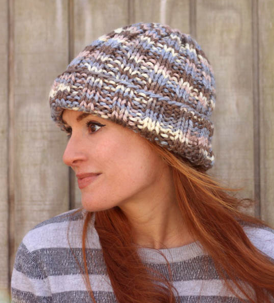 Flat Knit Beginner Knitting Hat