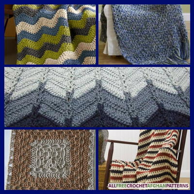 5 Super Easy Free Crochet Afghan Patterns for Men