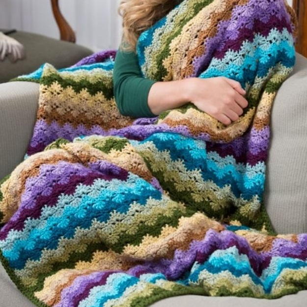 Turtle Shell Ripple Afghan