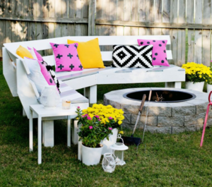 Curved Diy Fire Pit Bench Diyideacenter Com