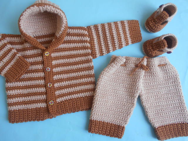 Baby Crochet Jacket and Pants