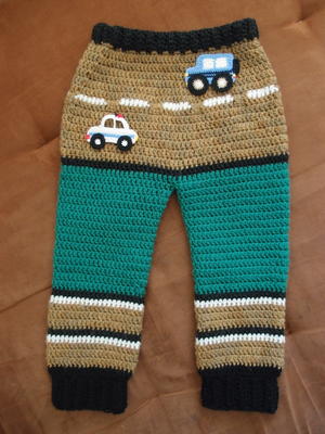 Toddler Car Pants | AllFreeCrochet.com