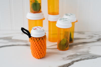 Crochet Pill Bottle Cozy Pattern Crochet Pill Bottle Cozy Pattern