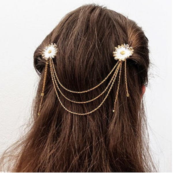DIY Flower Hair Jewelry