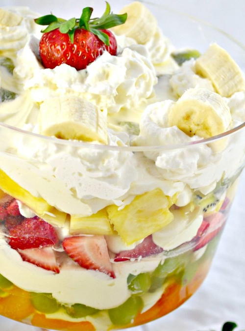 Banana Cheesecake Fruit Trifle