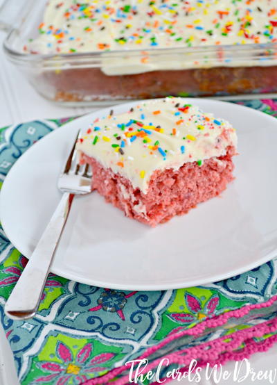 Strawberry Vanilla Dump Cake Recipe