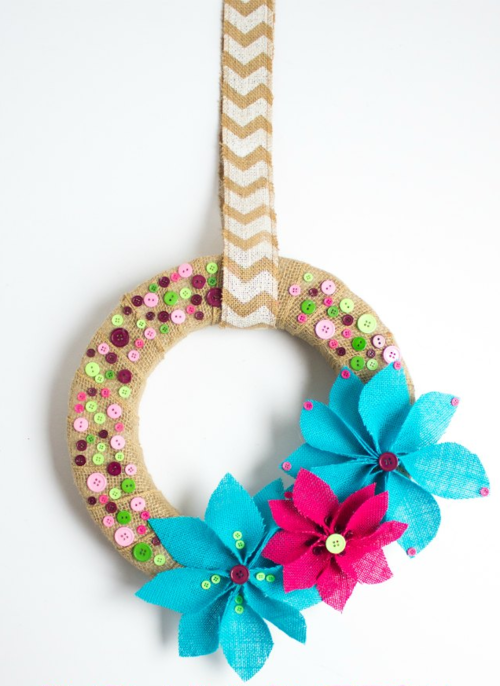 Summer Button DIY Wreath