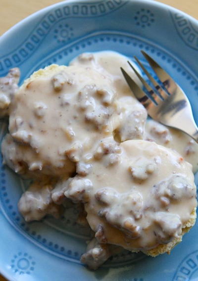 Classic Biscuits and Gravy | FaveSouthernRecipes.com