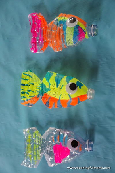 Fishy Upcycled Plastic Bottle Craft