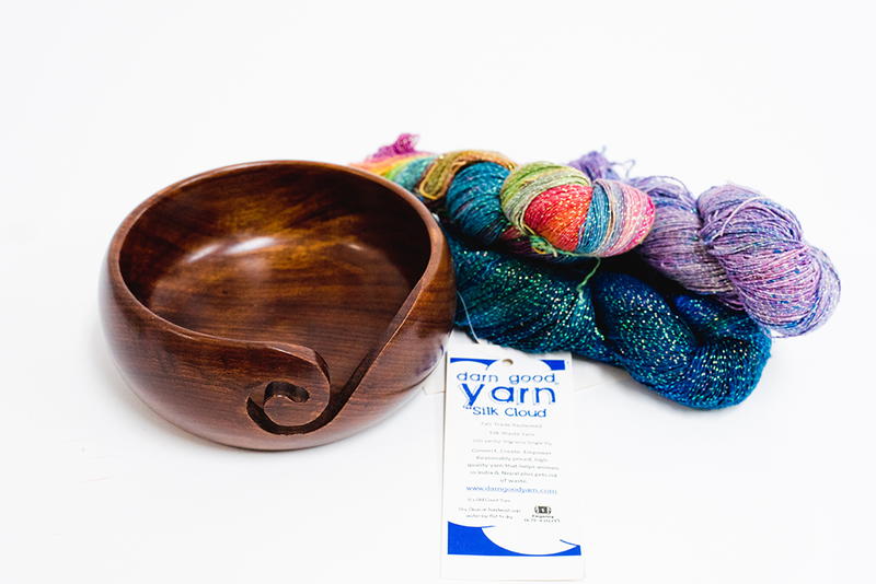 Handmade Wooden Yarn Bowl