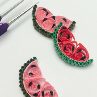 Paper Watermelon Quilling Art